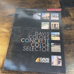 Davis Colors Concrete Color Selector Vtg 1997 Industry Booklet Pamphlet Construc